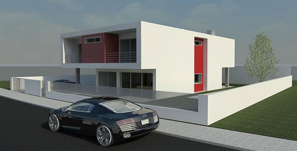 Projeto em 3D de uma casa
